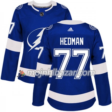 Dresovi Tampa Bay Lightning Victor Hedman 77 Adidas 2017-2018 Plava Authentic - Ženska Dresovi Tampa Bay Lightning Victor Hedman 77 Adidas 2017-2018 Plava Authentic - Ženska